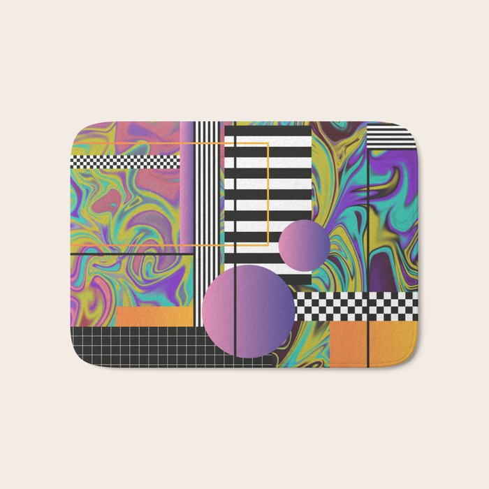 Vaporwave glitch 1 - 80s / 90s Retro Bath Mat Gallery Image 1