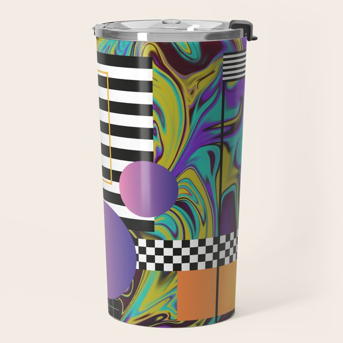 Vaporwave glitch 1 - 80s / 90s Retro Travel Mug Gallery Image 2