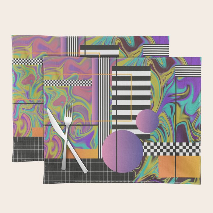 Vaporwave glitch 1 - 80s / 90s Retro Placemat Gallery Image 1