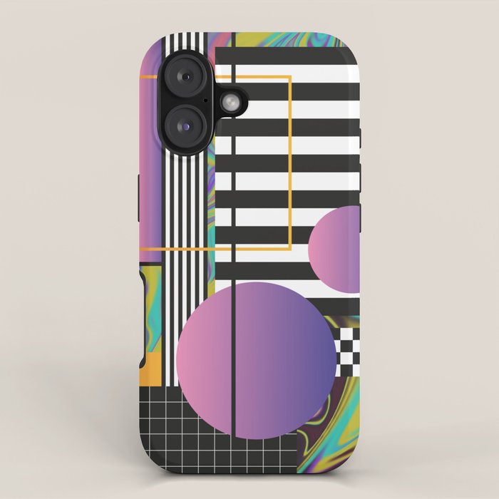 Vaporwave glitch 1 - 80s / 90s Retro iPhone Case Gallery Image 1