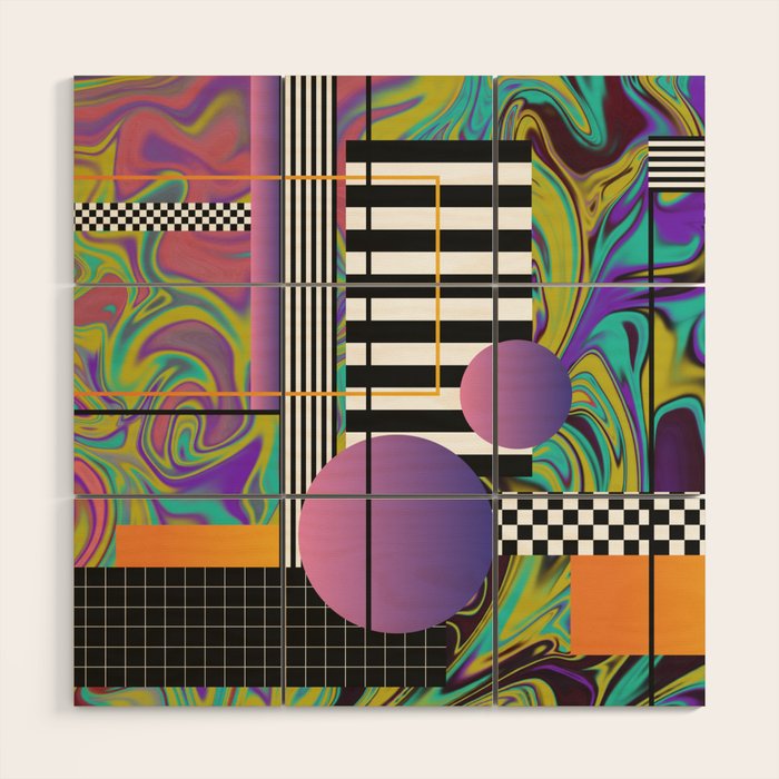 Vaporwave glitch 1 - 80s / 90s Retro Wood Wall Art Gallery Image 1