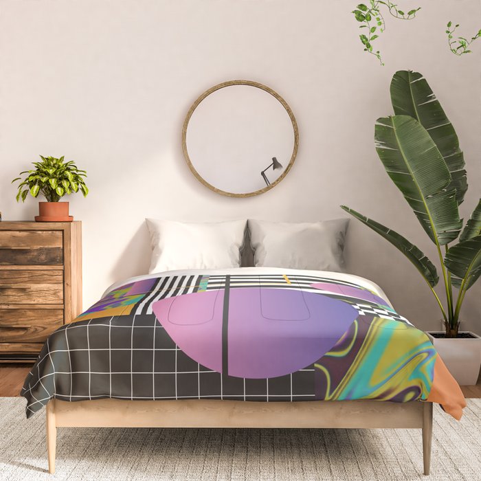 Vaporwave glitch 1 - 80s / 90s Retro Comforter Gallery Image 3
