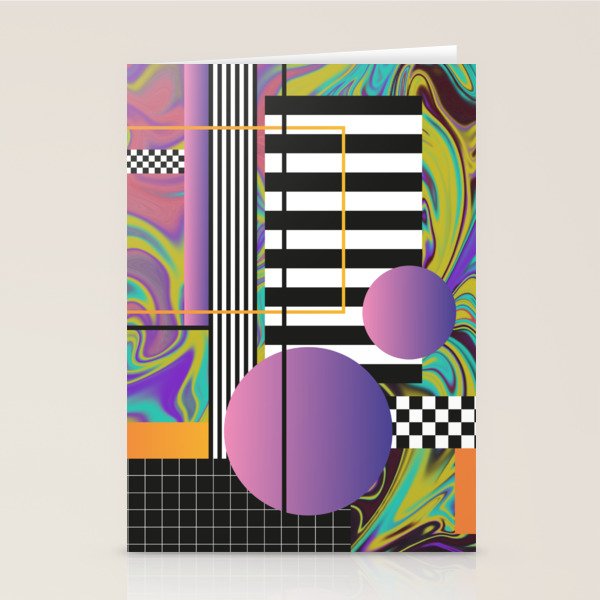 Vaporwave glitch 1 - 80s / 90s Retro Stationery Card Gallery Image 2