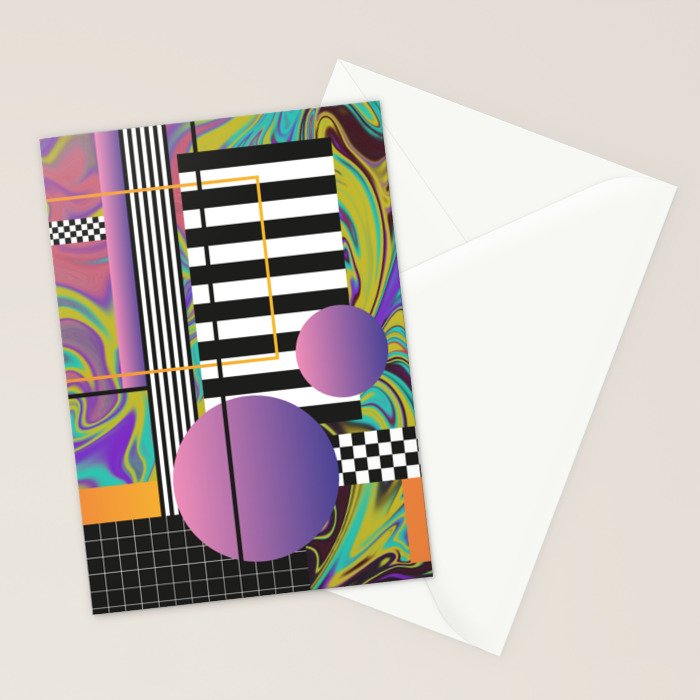 Vaporwave glitch 1 - 80s / 90s Retro Stationery Card Gallery Image 2