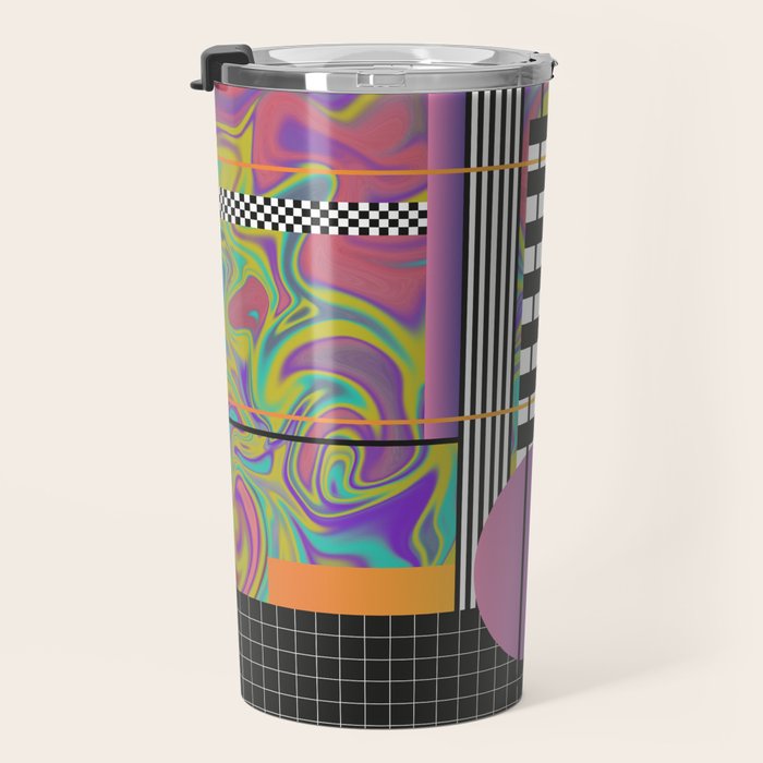 Vaporwave glitch 1 - 80s / 90s Retro Travel Mug Gallery Image 3