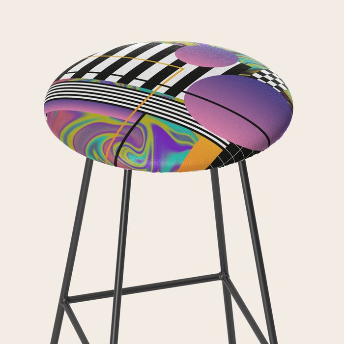 Vaporwave glitch 1 - 80s / 90s Retro Stool Gallery Image 2
