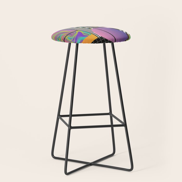 Vaporwave glitch 1 - 80s / 90s Retro Stool Gallery Image 1