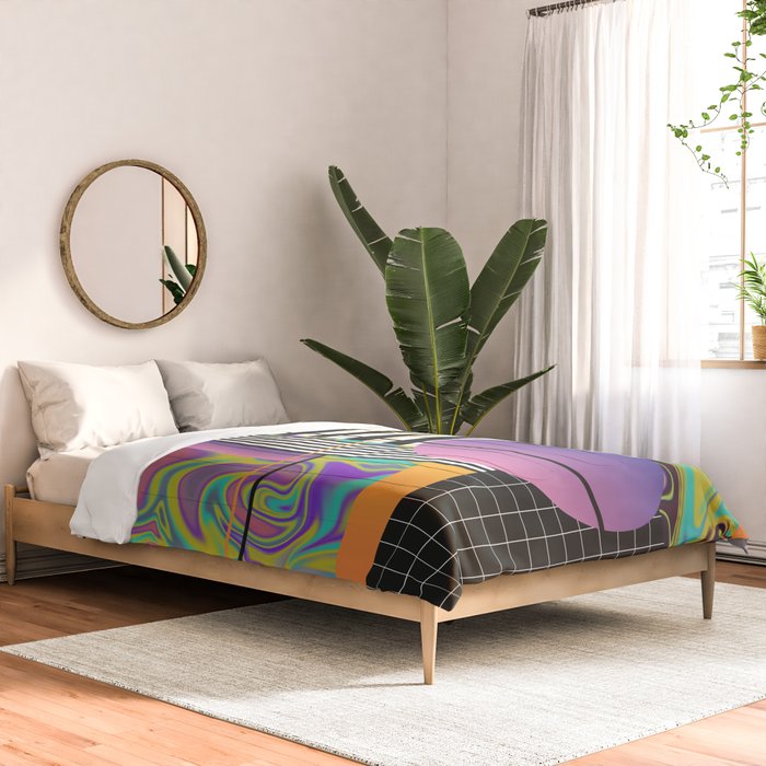 Vaporwave glitch 1 - 80s / 90s Retro Comforter Gallery Image 2