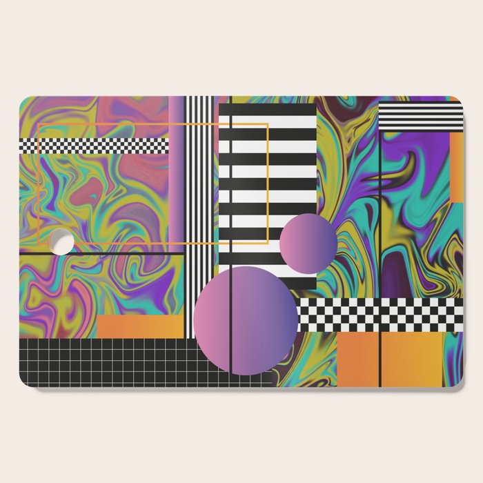 Vaporwave glitch 1 - 80s / 90s Retro Cutting Board Gallery Image 1