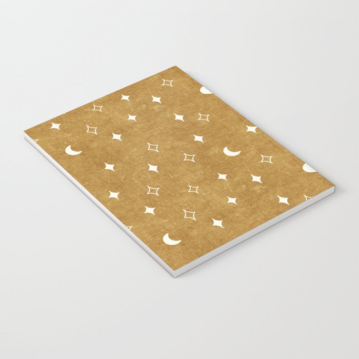 moon and stars - mustard Notebook Gallery Image 3