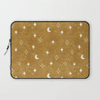 moon and stars - mustard Laptop Sleeve Gallery Image 1