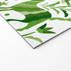Mexican Otomí Design in Green by Akbaly Welcome Mat Gallery Image 2