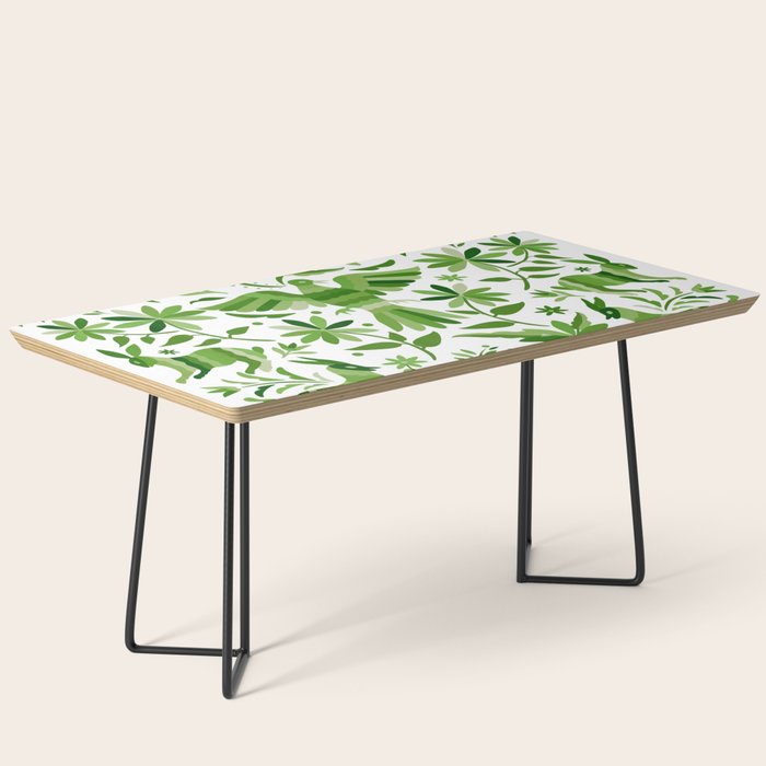 Mexican Otomí Design in Green by Akbaly Coffee Table Gallery Image 1