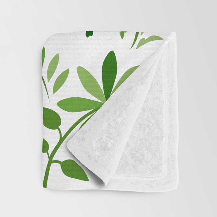 Mexican Otomí Design in Green by Akbaly Throw Blanket Gallery Image 3