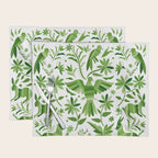 Mexican Otomí Design in Green by Akbaly Placemat Gallery Image 1