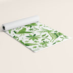 Mexican Otomí Design in Green by Akbaly Yoga Mat Gallery Image 2