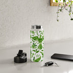 Mexican Otomí Design in Green by Akbaly Water Bottle Gallery Image 4