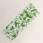 Mexican Otomí Design in Green by Akbaly Yoga Mat Gallery Image 1