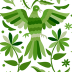 Mexican Otomí Design in Green by Akbaly Coffee Mug Gallery Image 2