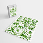 Mexican Otomí Design in Green by Akbaly Jigsaw Puzzle Gallery Image 2