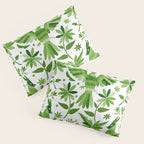 Mexican Otomí Design in Green by Akbaly Pillow Sham Gallery Image 3