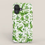Mexican Otomí Design in Green by Akbaly iPhone Case Gallery Image 1