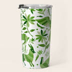 Mexican Otomí Design in Green by Akbaly Travel Mug Gallery Image 3