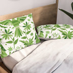 Mexican Otomí Design in Green by Akbaly Pillow Sham Gallery Image 2