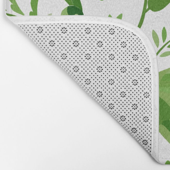 Mexican Otomí Design in Green by Akbaly Bath Mat Gallery Image 2