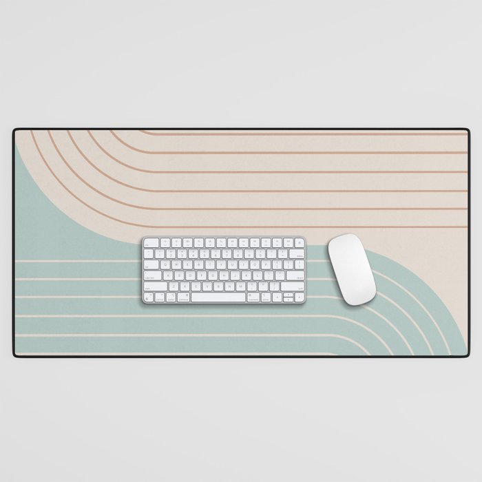 Two Tone Line Curvature XL Desk Mat Gallery Image 1
