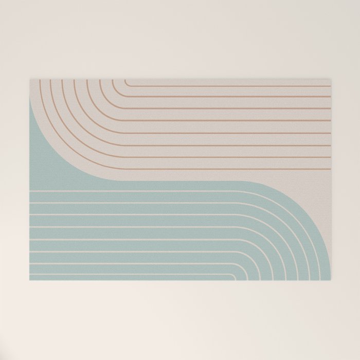 Two Tone Line Curvature XL Welcome Mat Gallery Image 1