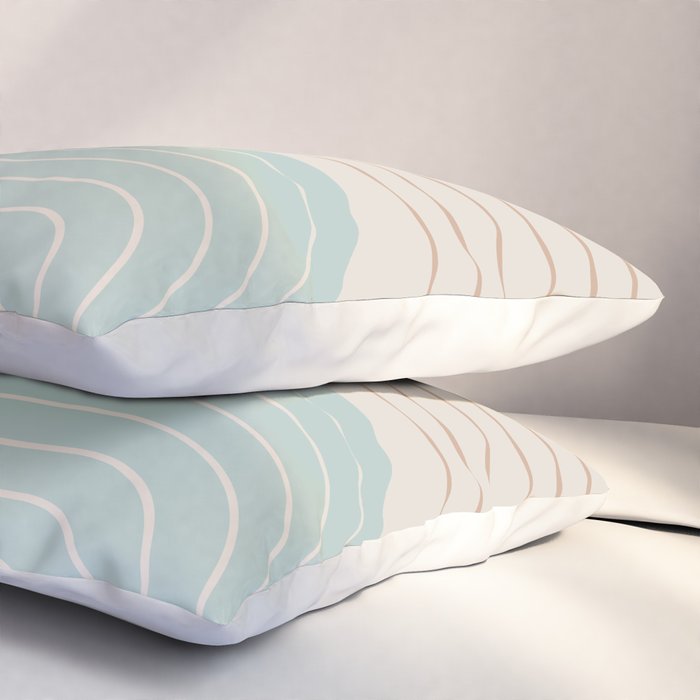 Two Tone Line Curvature XL Pillow Sham Gallery Image 3