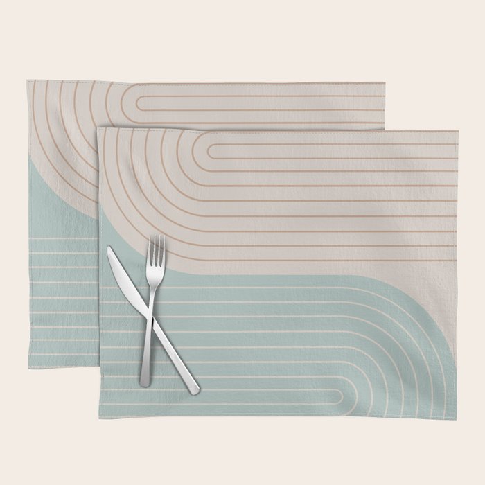Two Tone Line Curvature XL Placemat Gallery Image 1