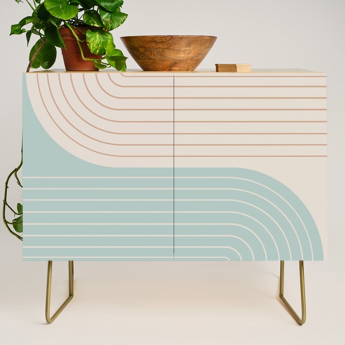 Two Tone Line Curvature XL Credenza Gallery Image 1