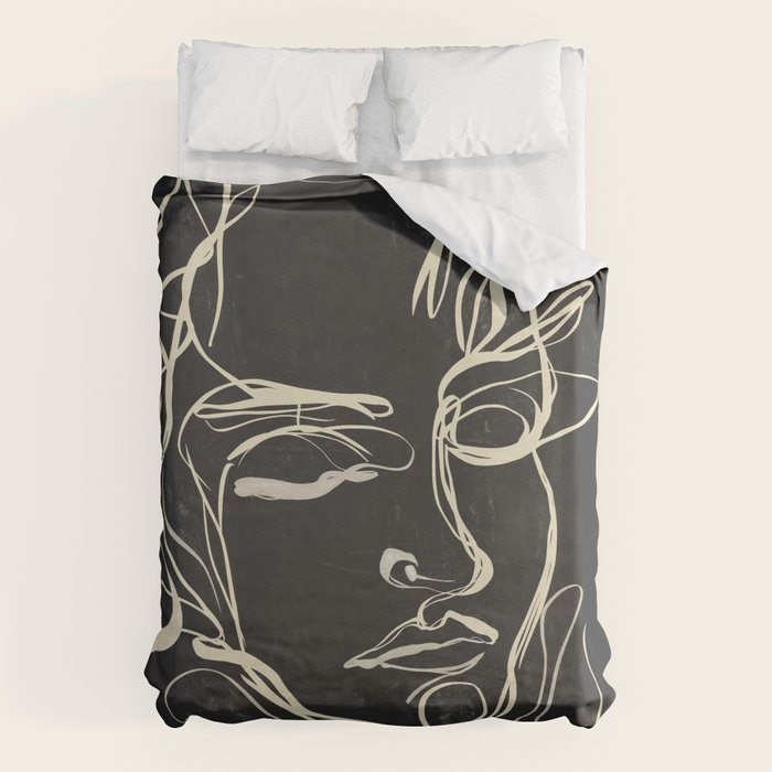 Abstract Face 89 Duvet Cover Gallery Image 6