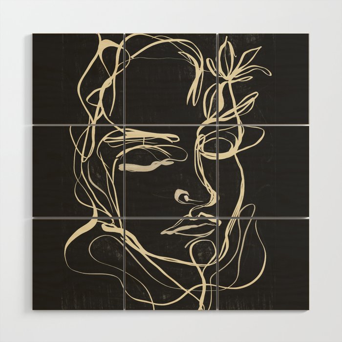Abstract Face 89 Wood Wall Art Gallery Image 1