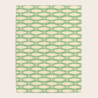 Coastal Fish Mid Century Modern Minimalist Pattern in Light Pastel Green Cream Blue Poster Gallery Image 4