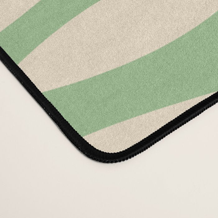Coastal Fish Mid Century Modern Minimalist Pattern in Light Pastel Green Cream Blue Desk Mat Gallery Image 4