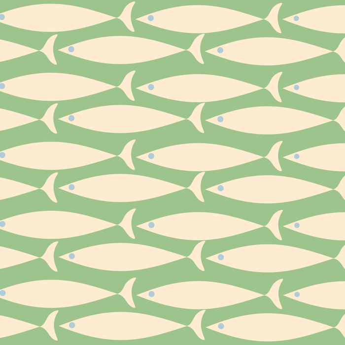 Coastal Fish Mid Century Modern Minimalist Pattern in Light Pastel Green Cream Blue Coffee Mug Gallery Image 2