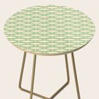 Coastal Fish Mid Century Modern Minimalist Pattern in Light Pastel Green Cream Blue Side Table Gallery Image 2