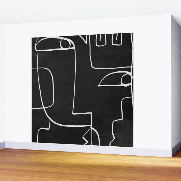 Abstract line art / Face 10 Wall Mural Gallery Image 2