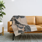 Floral Silhouette 6 Throw Blanket Gallery Image 1