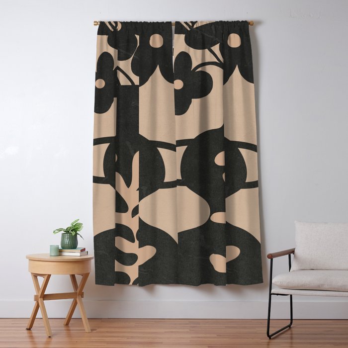 Floral Silhouette 6 Window Curtain Gallery Image 5