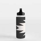 Geometric Southwestern Minimalism - Black and White Water Bottle Gallery Image 3