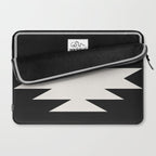 Geometric Southwestern Minimalism - Black and White Laptop Sleeve Gallery Image 2