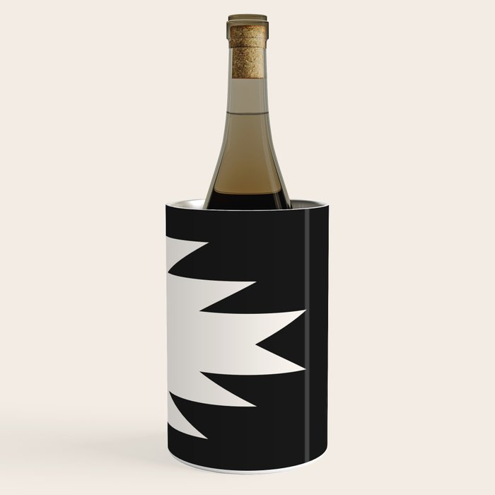 Geometric Southwestern Minimalism - Black and White Wine Chiller Gallery Image 3