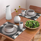 Geometric Southwestern Minimalism - Black and White Placemat Gallery Image 2