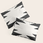 Geometric Southwestern Minimalism - Black and White Pillow Sham Gallery Image 3