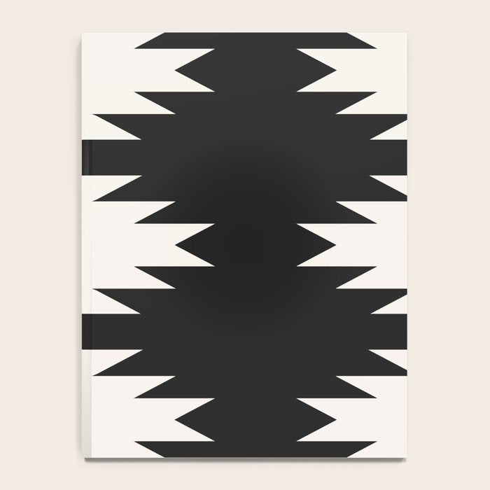 Geometric Southwestern Minimalism - Black and White Notebook Gallery Image 4