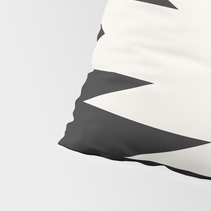 Geometric Southwestern Minimalism - Black and White Pillow Sham Gallery Image 4
